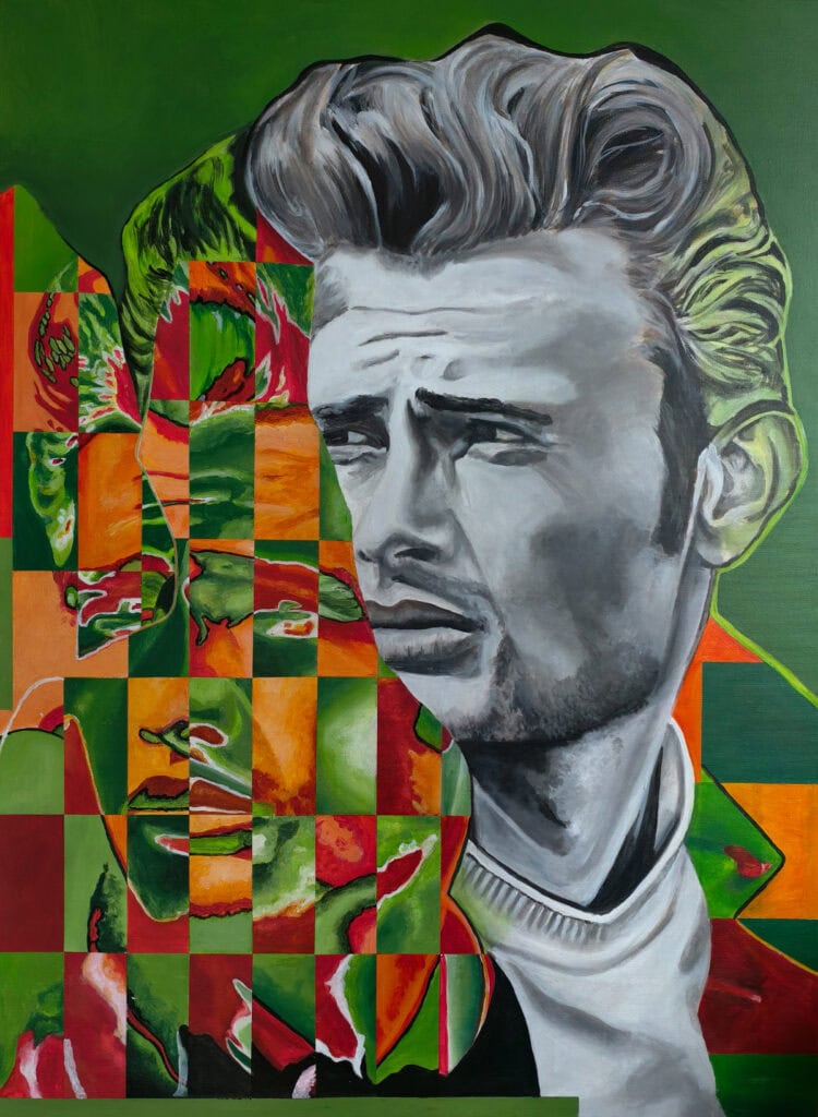 fragmented icons james, acryl auf leinwand, 80x110cm