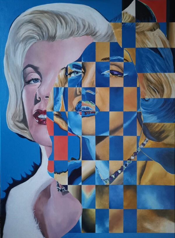 fragmented icons, marylin, acryl auf leinwand, 80x110cm