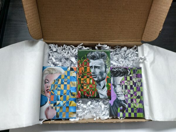 3er set "Fragemented Icons" kunstmagnete