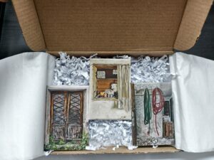 3er set "haus im stillstand" kunstmagnete