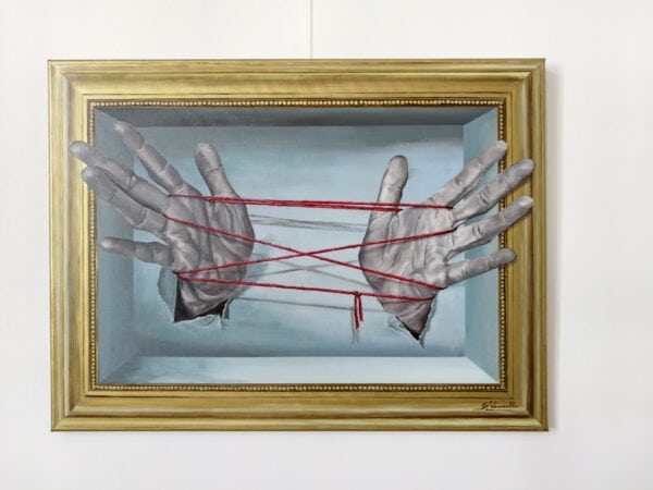 fadenspiel acryl auf leinwand, originalwerk