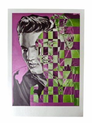 fragmented icon elvis limitierter kunstdruck