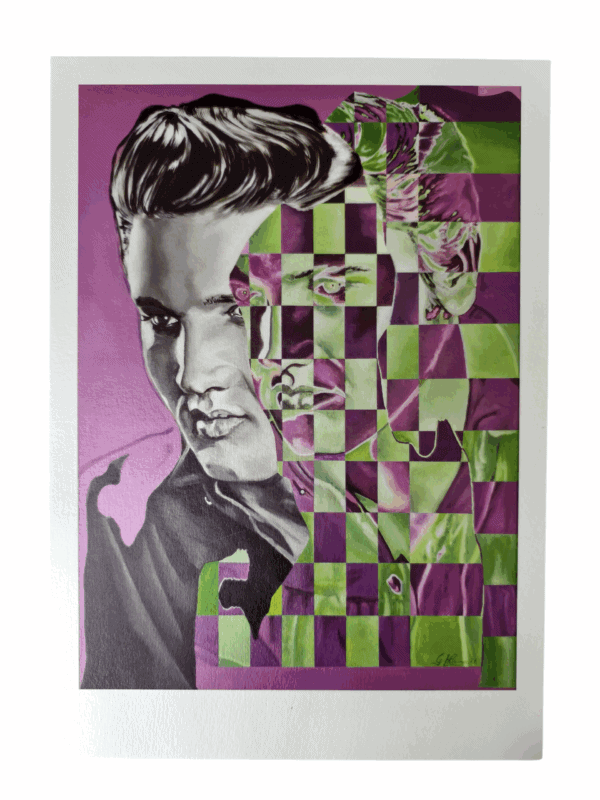 fragmented icon elvis limitierter kunstdruck